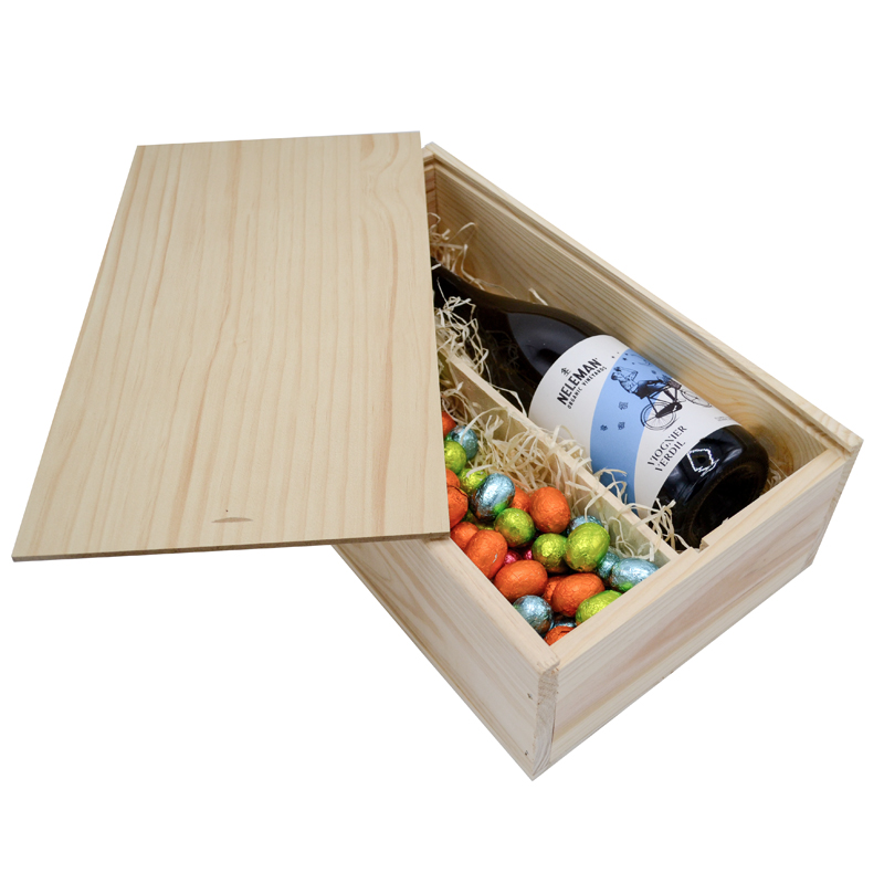 Two-part Easter wine box | Eco gift